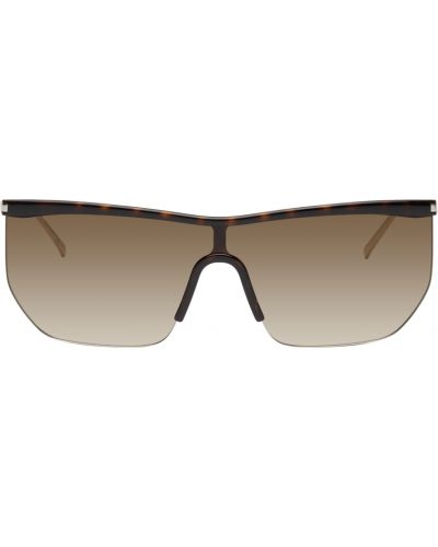 Солнцезащитные очки Saint Laurent, коричневые