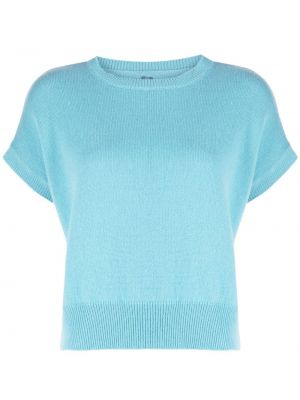 Кашмирен пуловер без ръкави Teddy Cashmere синьо