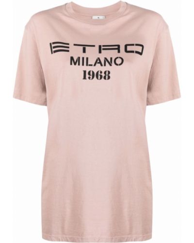 Camiseta con estampado Etro rosa