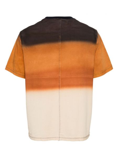 Raštuotas medvilninis marškinėliai Eckhaus Latta oranžinė