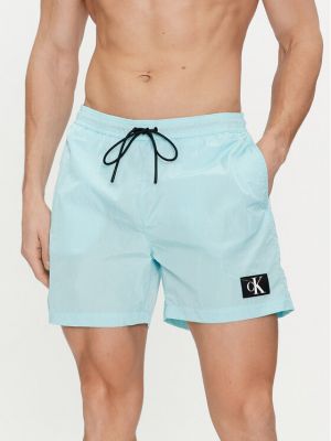 Priliehavé šortky Calvin Klein Swimwear modrá