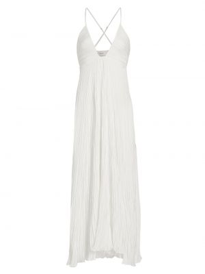 Плиссированное платье миди Alc белое