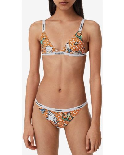 Bikini con estampado Burberry naranja