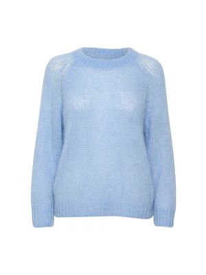 Sweter z okrągłym dekoltem Part Two niebieski