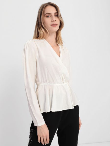 Блузка з довгими рукавами Koton, біла