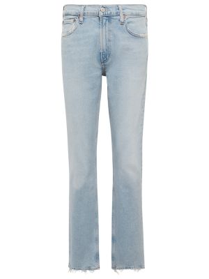 Luźne jeansy z wysoką talią Agolde - niebieski