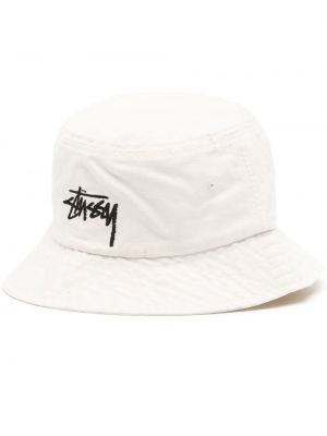 Slnečný klobúk Stüssy - biely