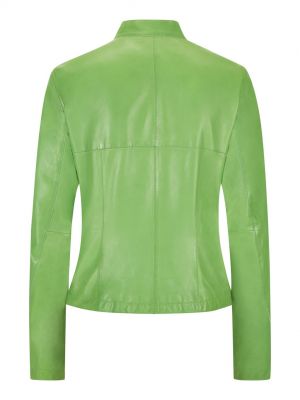 Кожаная куртка Milestone зеленая