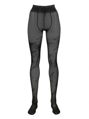 Pančuchové nohavičky s potlačou Karl Lagerfeld čierna