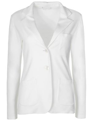 Трикотажный шерстяной пиджак Agnona белый