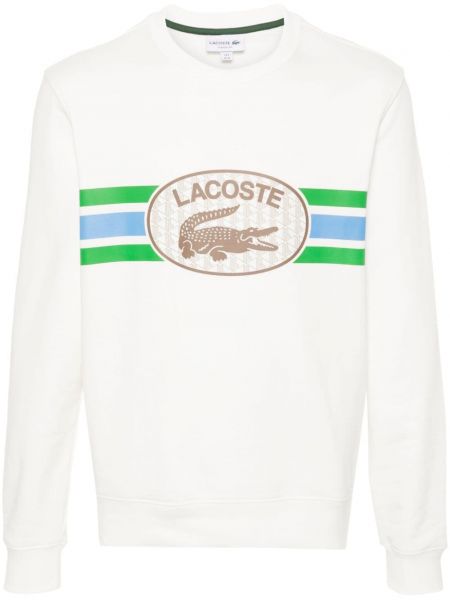 Sweatshirt aus baumwoll mit print Lacoste weiß