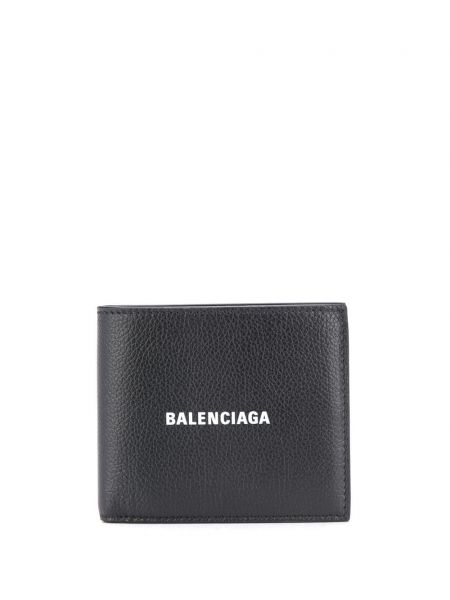 Peňaženka s potlačou Balenciaga čierna