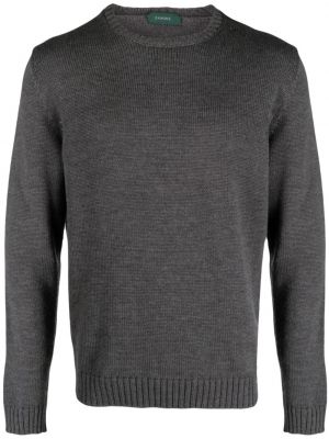 Вълнен пуловер Zanone сиво
