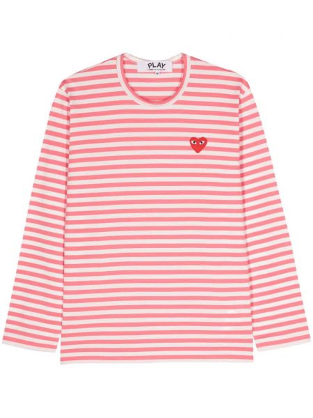 Puuvilla t-paita Comme Des Garçons Play pinkki