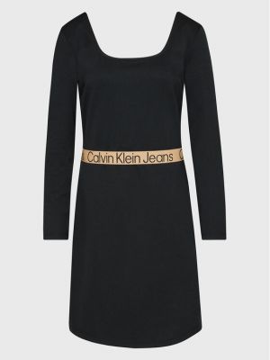 Дънкова рокля Calvin Klein Jeans Plus черно
