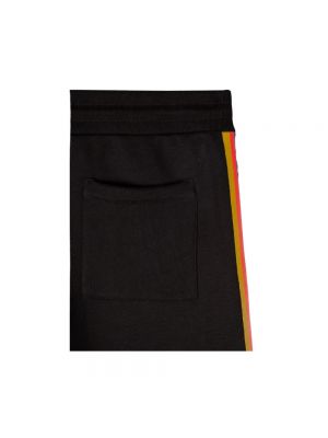 Pantalones de chándal de algodón a rayas con estampado Paul Smith negro