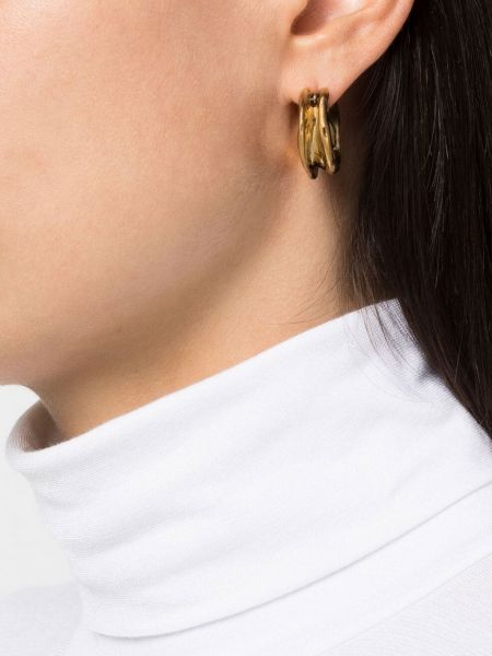 Boucles d'oreilles à boucle asymétrique Vann Jewelry doré