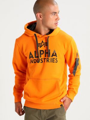 Оранжевое худи Alpha Industries