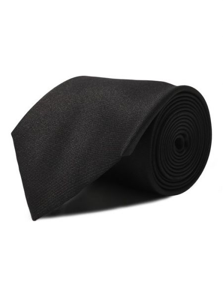 Шелковый галстук Emporio Armani черный