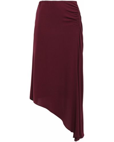 Асимметричная юбка миди из крепа Les Héroïnes By Vanessa Cocchiaro, бордовый