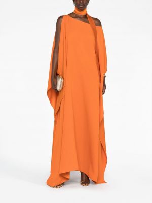 Sukienka wieczorowa drapowana Taller Marmo pomarańczowa