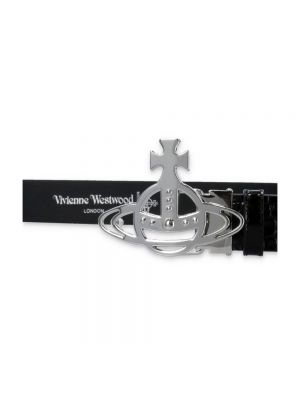 Pasek skórzany Vivienne Westwood czarny