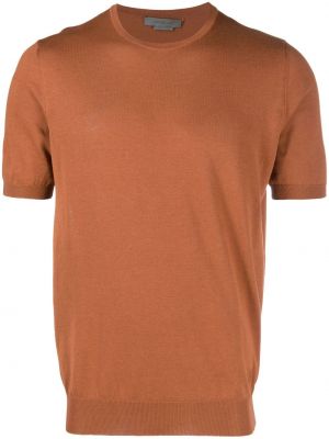 T-shirt col rond Corneliani marron