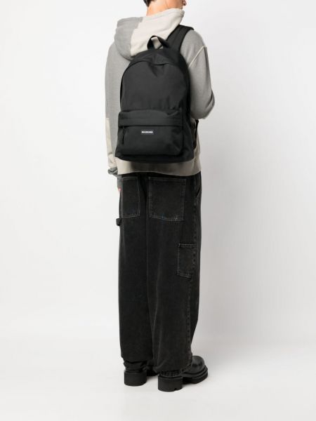 Plecak z nadrukiem Balenciaga czarny