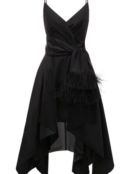 Черное шелковое платье Tegin