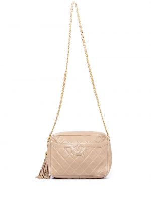 Bolsa acolchada con estampado de rombos Chanel Pre-owned dorado