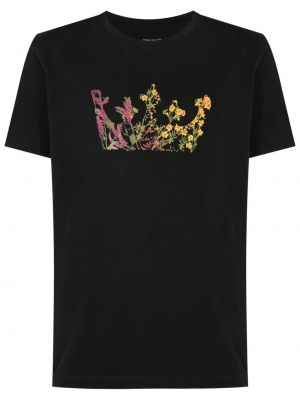 T-shirt med mönster i blommigt Osklen svart