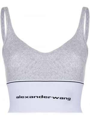 Crop top Alexander Wang grå