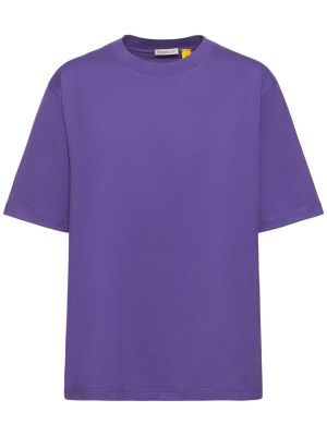 Bavlnené tričko s potlačou Moncler Genius fialová