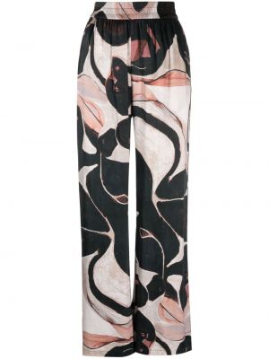 Nohavice s potlačou s abstraktným vzorom Munthe čierna