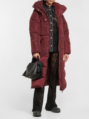 Oversized kabát Ganni červený