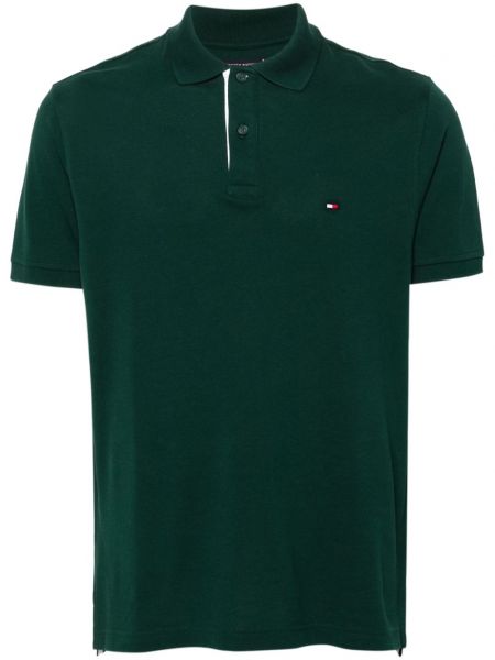 Poloshirt med broderier Tommy Hilfiger grøn