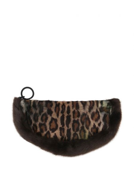 Pelz kette taschen mit leopardenmuster Innerraum