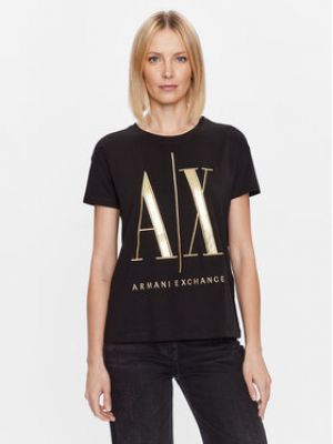 Priliehavé tričko Armani Exchange čierna