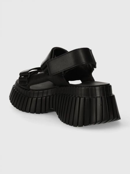 Sandale din piele cu platformă Camper negru