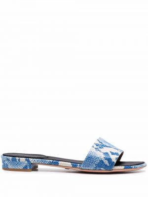 Sandalias slip on de estampado de serpiente Giambattista Valli azul