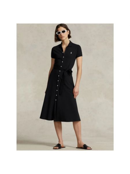 Kleid mit kurzen ärmeln Polo Ralph Lauren schwarz