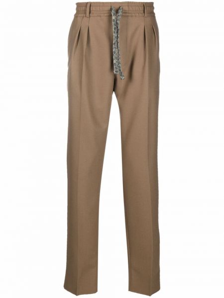 Pantalones chinos con cordones Gabriele Pasini marrón