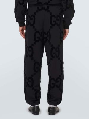 Jersey sporthose aus baumwoll Gucci schwarz