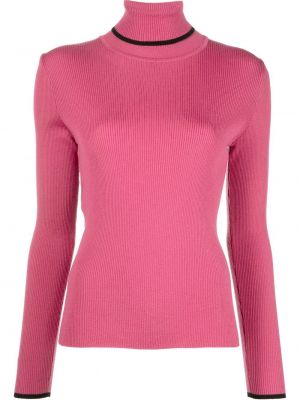 Плетен пуловер Boutique Moschino розово