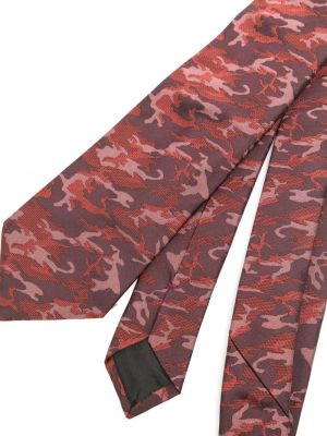 Seiden krawatte mit camouflage-print Givenchy weinrot