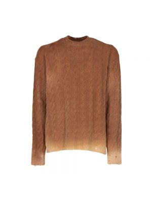 Sweter gradientowy Laneus brązowy