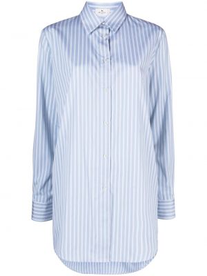 Chemise brodée Etro bleu