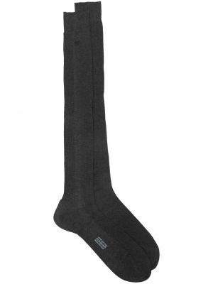 Bavlnené ponožky s výšivkou Tom Ford sivá