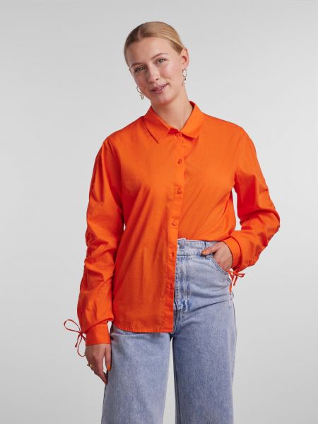 Košeľa Pieces oranžová