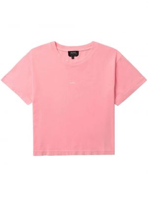 T-shirt con stampa A.p.c. rosa